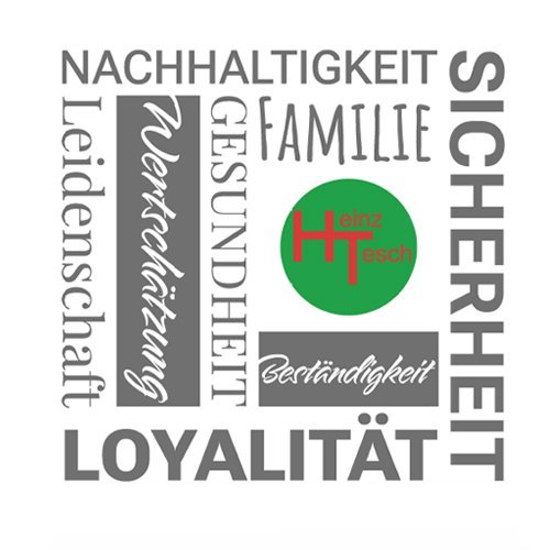 Das Design zeigt wichtige Begriffe wie Sicherheit und Gesundheit, um eine positive Unternehmensphilosophie zu vermitteln.