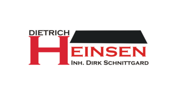 Das Logo zeigt den Namen 'DIETRICH HEINSEN' in auffälligen roten Buchstaben auf weißem Hintergrund.