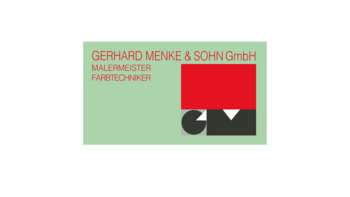 Das Logo von Gerhard Menke & Sohn GmbH zeigt einen modernen, minimalistischen Stil mit kräftigen Farben und klaren Formen.